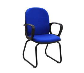 ECV002-BL EX CHAIR -VISITOR CHAIR LOW BACK STEEL FREAME BL