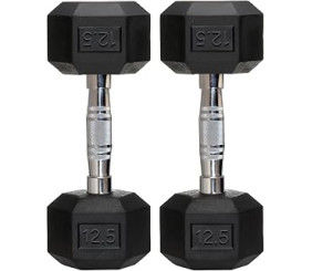RUBBER COATED 12.5KG  Dumbbell